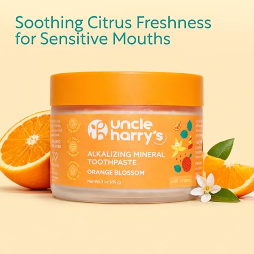 Uncle Harry’s Natural Products Orange Blossom Toothpaste (3 oz) – Alkalizing Mineral Tooth Powder, Fluoride-Free Natural Oral Care, Fresh Breath, Supports Healthy Teeth & Gums (Pack of 2) 1.5 Ounce (Pack of 2)
