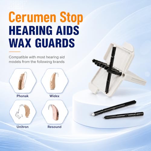 (80 Pcs) Phonak Cerumen Stop Wax Guards Filters for Hearing Aids Resound 10 Packs Phonak-Milky