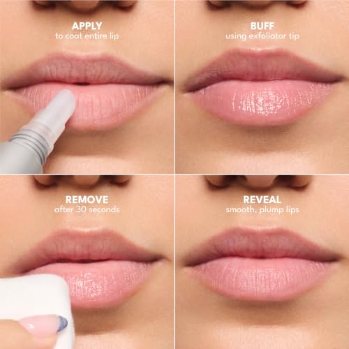 BUXOM Lip Strip Enzyme Exfoliator & Dual-Action Scrub, 0.33 oz