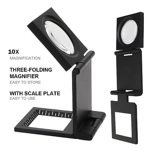 Rongon 10X 28MM Pocket Magnifier Small Folding Jewelers Loupe 5