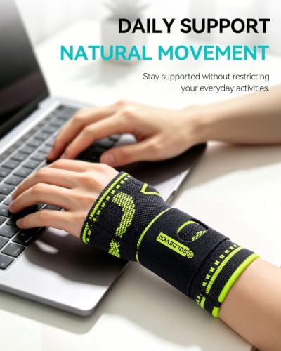 Carpal Tunnel Wrist Brace Night Support With Removable Splint For Women Men Right Black-L