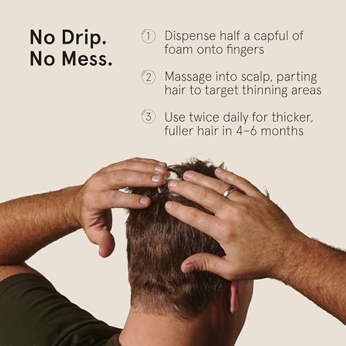 Keeps Minoxidil Foam 5% for Men, 3 Month Supply (3 x 2.11 Oz Bottles) Men's Minoxidil Aerosol Foam (3-Month Supply)