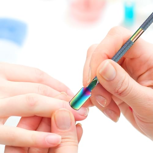 Cuticle Pusher Tool metal Cuticle Remover and Cutter Dual Side nail scraper pusher Manicure Cleaner Cuticle Trimmer for Fingernails and Toenails