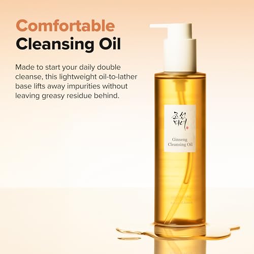 Beauty of Joseon Ginseng Cleansing Oil Waterproof Makeup Remover for Sensitive, Congested-Prone Facial Skin. Korean Skin Care for Men and Women, 210ml, 7.1 fl.oz 7.1 Fl Oz (Pack of 1)