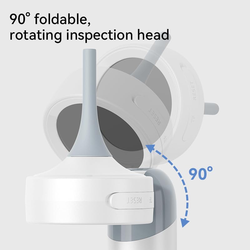 Smart Ear Camera with Screen, 2MP HD Otoscope, 90° Rotating Head, 1.38" Display, 12 Specula Tips, Photo & Video Function - BeesActive Australia