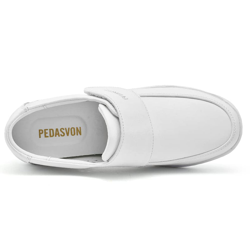 Women's Healthcare Nursing Shoes Lightweight Comfortable Nurse Shoe Footwear Restaurant Loafer Waterproof Work Shoes 8.5 White-209 - BeesActive Australia