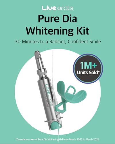 Live Orals Pure Dia Teeth Whitening Gel Kit and Live Orals PureBreath Toothpaste 80g Dentist Formulated for Sensitive Teeth