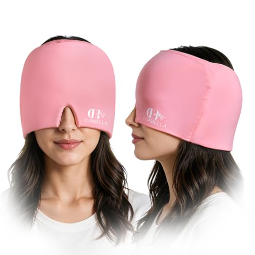 Migraine Relief Cap, Soothing Headache Ice Face Mask Products Pink