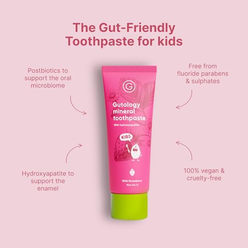 Gutology Family Toothpaste Multipack - Adult 5.5oz & Kids 3.5oz Strawberry (Kids) & Wild Mint (Adults)