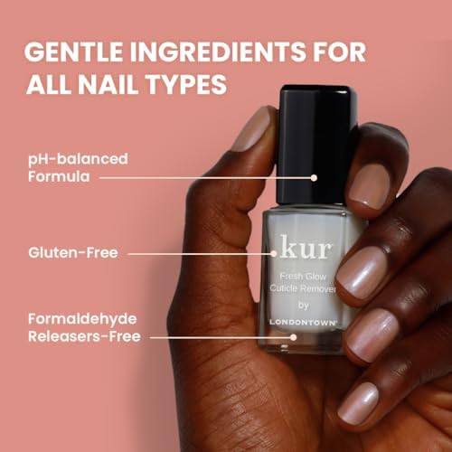 LONDONTOWN Fresh Glow Cuticle Remover - Instant Cuticle Remover Liquid - No Tool or Cutting Moisturizing Softening Nail Care for Dry, Damaged Cuticles, .40fl oz Original (0.4 fl oz) - BeesActive Australia