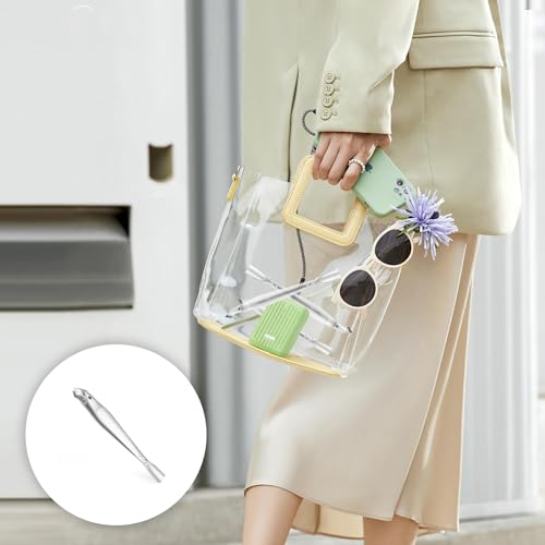 Professional 2-in-1 Mini Cuticle Nipper with Pusher Stainless Steel Nail Cutter and Trimmer for Women Angled Clippers with Pouch Portable Manicure Tool for Precise Cuticles Removal