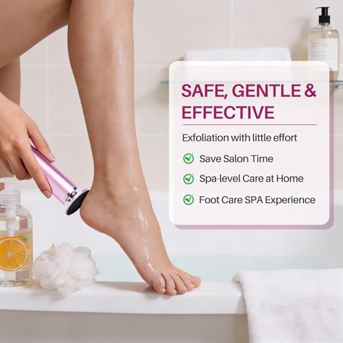 LIONVISON Electric Foot Callus Remover: Adjustable Speed Foot File Pink