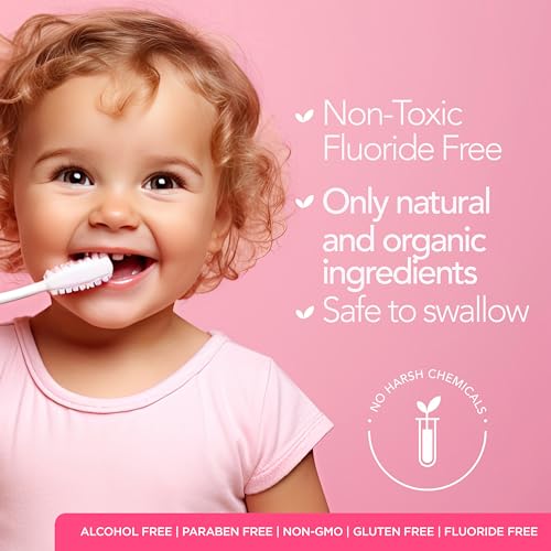 ORL Fluoride-Free, Natural Hydroxyapatite Toothpaste, Organic Xylitol. Helps Strengthen Teeth, Prevent Cavities, Non-Toxic Ingredients. Natural Bubblegum Flavor 4 oz. Made is USA