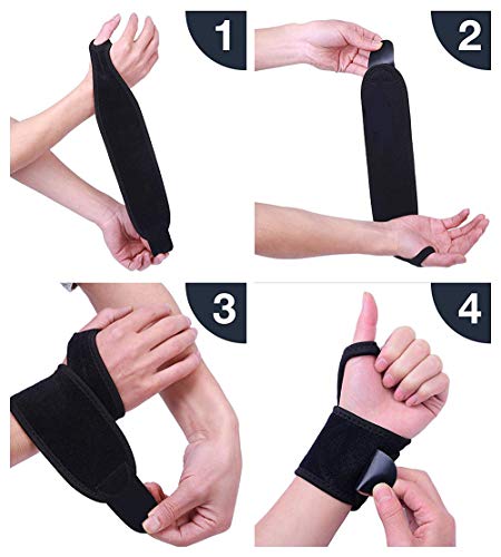 3PACK Wrist Support Brace Sports Exercise Training Hand Protector Neoprene Wrist Wraps with Thumb Loops -Suitable for Both Right and Left Hands