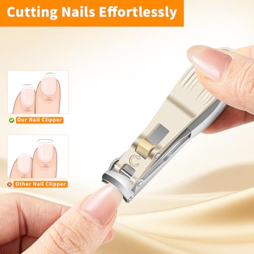 Toenail Clippers for Thick Ingrown Nails, Nail Clipper for Seniors (Chp PK) Champagne Pk