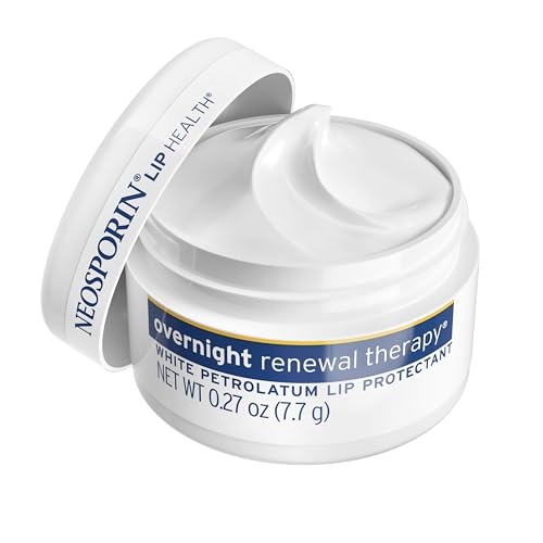 Neosporin Lip Health Overnight Renewal Therapy, Twin Pack, 0.27 oz 0.27 Ounce (Pack of 2)