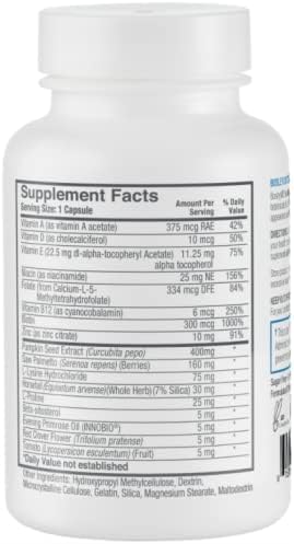 Men’s Healthy Hair Growth Supplements – DHT-Blocking Botanicals with Biotin, Niacin, Zinc & Pumpkin Seed - Rich in Vitamins & Minerals – Supports Thicker, Fuller Hair – 60 Capsules (2-Month Supply) Men's Supplement With Biotin