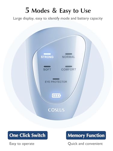 COSLUS JMY05 Silicone Face Scrubber Facial Cleansing Brush, Heat Eye Care Sky Blue