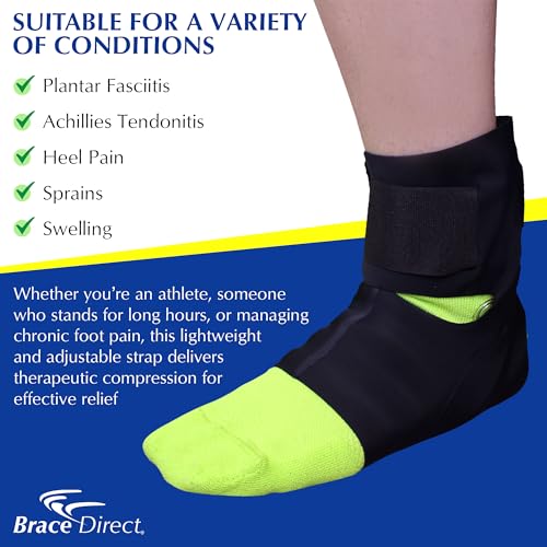 Brace Direct Plantar Fasciitis Foot Strap, Pneumatic Air Cell Heel Support S