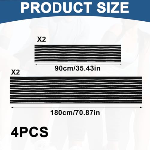 4 Pcs Calf Compression Sleeve, Adjustable Compression Wraps for Legs, Brace & Elastic Supports, Compression Bandage Wrap for Shin Splint Relief, Compression Calf Sleeves Men(Black) 4
