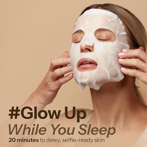 Skin 2.0 Retinol & Vitamin E Sheet Mask - Anti-Aging, Acne Scar & Hyperpigmentation - Hydrating, Dermatologist Tested Korean Skincare - Clean Beauty, Cruelty-Free, All Skin Types - 5 Masks Retinol and Vitamin E