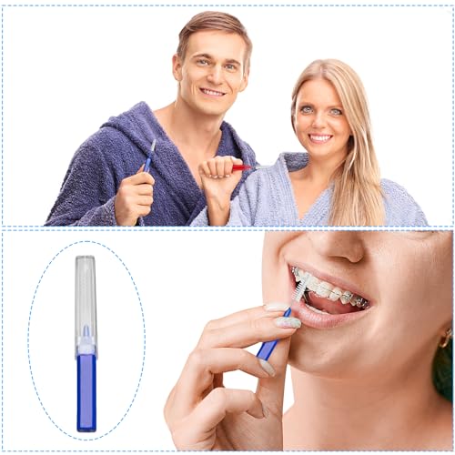 B Rush Interdental Advanced Brush for Braces, Oral Teeth Cleaning, Dental Disposable Soft Flossing Brushpicks Removes Plaque, Tapered Head Reach Both Small Tight Gaps and Wide Spaces (200 Pcs) 200 Pcs