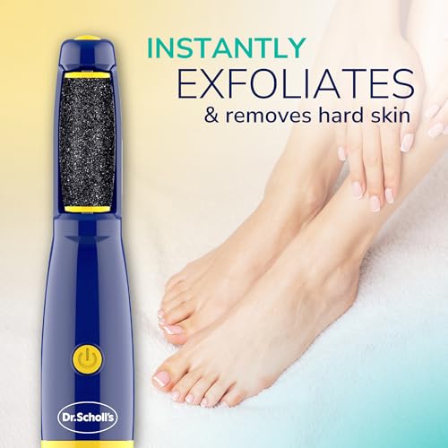 Dr. Scholl's Callus Remover Electronic Foot File, Electronic Foot Callus Remover, Effortless Soft Smooth Skin in Minutes Perfect for Travel, for Women & Men, AAA Batteries Included