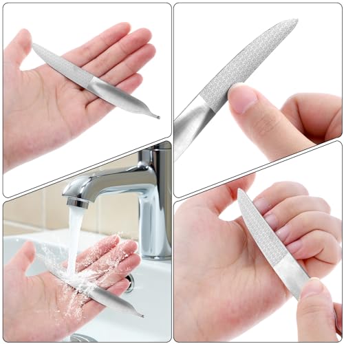 Curved Nail File 4.9 in Metal Double-Sided Toenail File for Thick Toenails