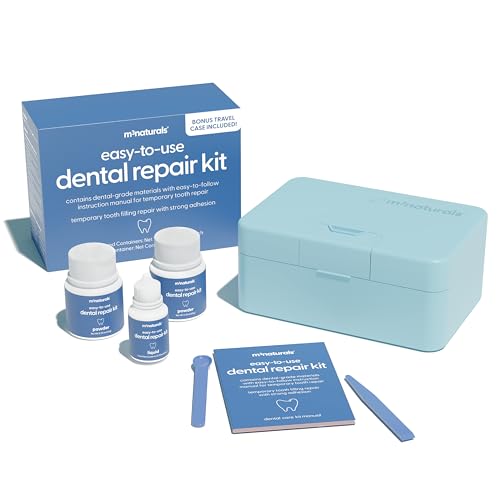 Dental Repair Kit for Lost Crowns, Fillings & Cavities w/Travel Case by M3