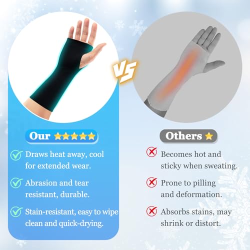Hand Socks for Splint Under Brace, Wrist Brace Liner, Arm Sleeves Under Cast Wrap for Women & Men,Skin Friendly Protective Cover —— Easy to Wipe, Cool Double-Layer Fabric｜1 Pc (Medium) Medium