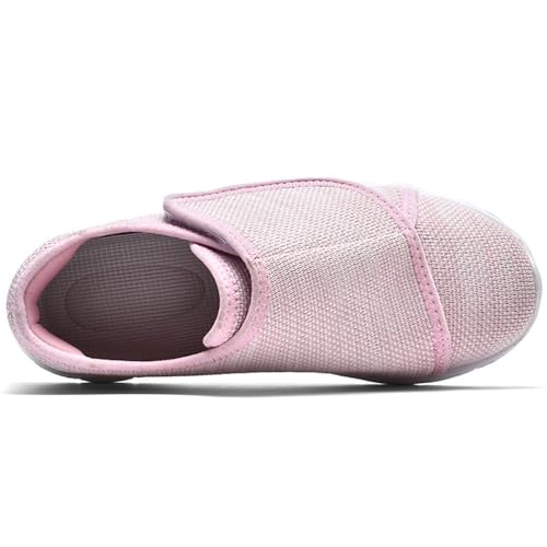 Sisttke Diabetic Shoes for Women Wide Width Slip-on Walking Shoes 10.5 Wide Pink