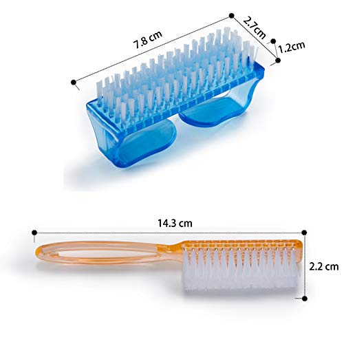 10 Pcs Handle Grip Nail Brush, Hand Fingernail Scrub Cleaning Brushes for Toes and Nails Cleaner, Pedicure Scrubbing tool kit for Men and Women (Multicolor)