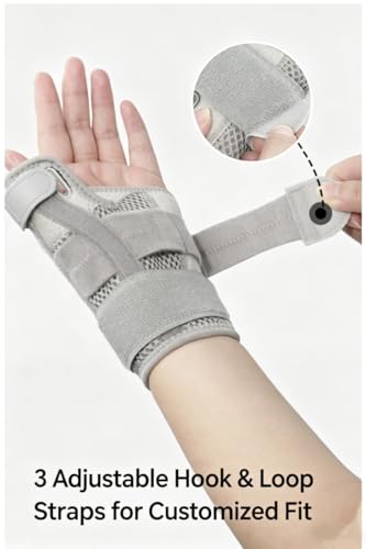 Carpal Tunnel Wrist Brace Thumb Spica Splint Breathable Adjustable Support for Arthritis Tendonitis Pain Relief