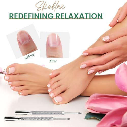 4PCS Cuticle Pusher Double Ended Sharp Edge Spoon Shaped Set, Salon Quality Stainless Steel Metal Manicure Pedicure Nail Polish Remover Cleaner Tools for Fingernails Toenails 1-Silver 4 Pack
