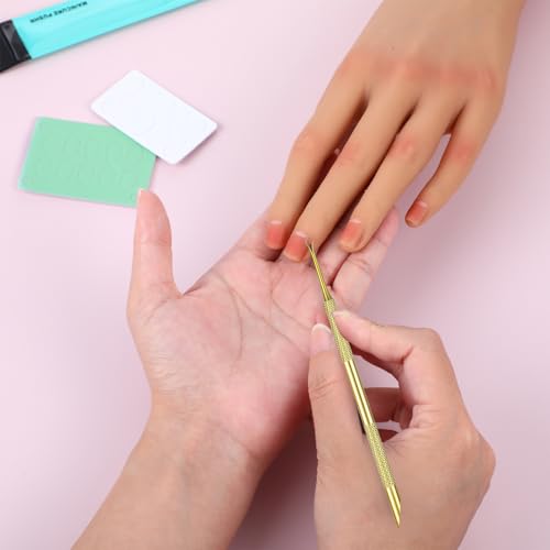 Pre-treatment Cuticle Pusher with 2 Ends, Russian Prep Nail Pushers Gold