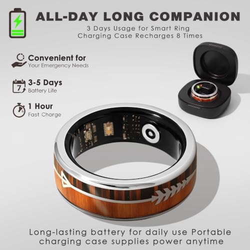 Smart Ring–Fitness&Health Tracker,Heart Rate,SpO2,Sleep,No Sub,IP68 9