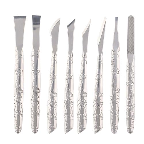 Pedicure Knife Set for Feet, 8Pcs Nail Knife for Ingrown Nails, Stainless Steel Podiatry Tools Professional with PU Leather Box, Callus Scraper Set for Care Feet Grooming