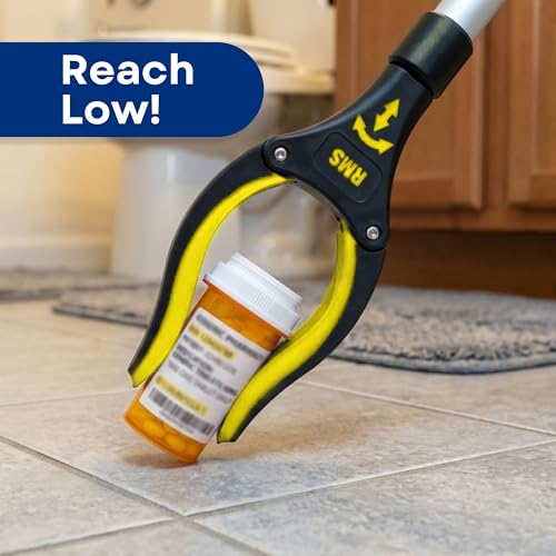 RMS 2-Pack 32 Inch Extra Long Grabber Reacher with Rotating Jaw (Yellow) Yellow