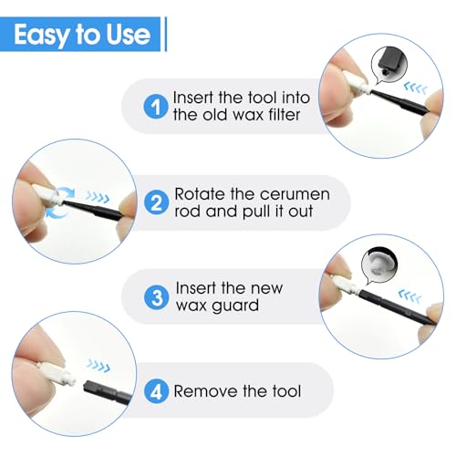 for Signi/Connexx Nanocare 3.0 Wax Guards Filters for Signi/Connexx/Siemens/Rexton Hearing Aids #10993607 with Cleaning Brush Tools Kit and Carry Case (32) 32