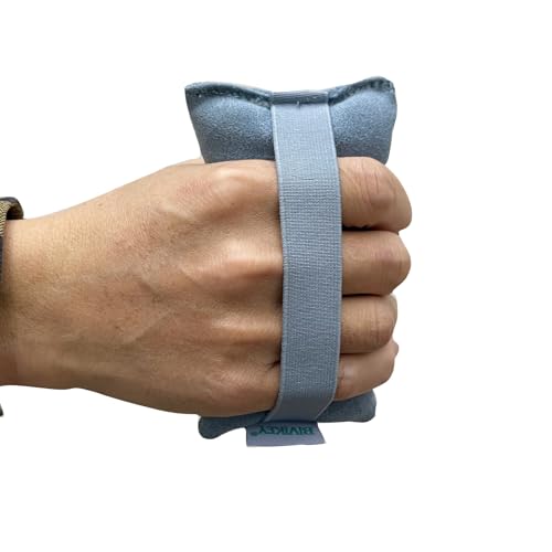 1 Pcs Hand Contracture Cushion Palm Grip |for Stroke Recovery |100% Wool filling Soft and Breathable Palm Protector With Elastic Strap 2 Piece Blue