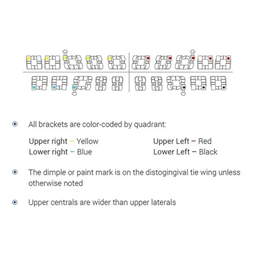 Teeth Orthodontic Brackets, 200-Pack, Mini Roth 022 Slot with Hook on 345, Bondable (roth 022 mini 345) roth 022 mini 345