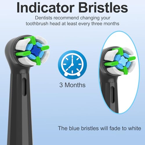Qitizu Replacement Heads Compatible with Oral B iO Electric Toothbrush, Replacement Toothbrush Heads Fit for Oral-B iO 2/3/4/5/6/7/8/9/10 Series Toothbrush, 8 Packs (Black) Black 8 Count (Pack of 1)