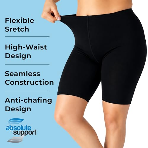 ABSOLUTE SUPPORT Women Medical Compression Shorts 20-30mmHg 3X-Large Plus Black