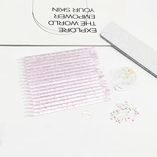 200 PCS Disposable Nail Stick Cuticle Pusher bulk Nail Care Sticks Cuticle Manicure and Pedicure Stick for Fingernail Cleaning Cuticle Stick (Pink) PINK-200 PCS