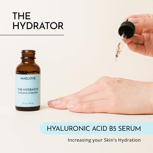 MAELOVE Hydrator Hyaluronic Acid B5 Serum with Resveratrol for Instantly Dewy Glow, Fills Fine Lines, Lightweight and Non Greasy, 1.0 fl oz 1 Fl Oz (Pack of 1)