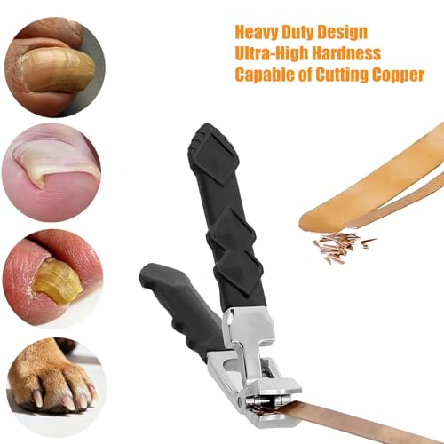 Heavy Duty Angled Head,Wide Jaw Clippers for Seniors and Man,Ingrown Toenail,Thick Nail.Long Handle, Slanted Nail Cutter for Men,Women,Pregnant,Elderly.4Pcs