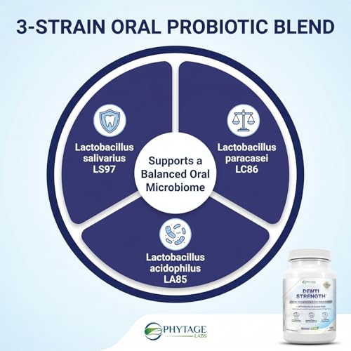 Denti Strength – Advanced Dental Wellness Chewable with Oral Probiotics, Xylitol and Guava Fruit – Supports Healthy Teeth, Gums and Fresh Breath – 30 Chewables
