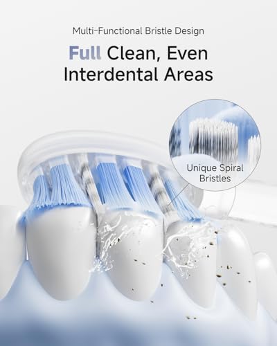 Laifen Pro Series Brush Heads, 6 Pack, Deep Clean, Medium Pro Plaque Removal