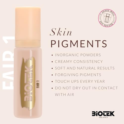 Skin Pigment for PMU and Scars Cover - Made in Italy - Color Fair 1 0.50 Fl.Oz. (15 ml) 0.5 Fl Oz (Pack of 1)