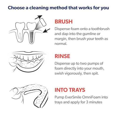 Eversmile OmniFoam Dental Cleaner – Cleaning Foam for Implants, Crowns, and Bridges – Pack of 2, 50ml Bottle 1.69 Fl Oz ( Pack of 2)